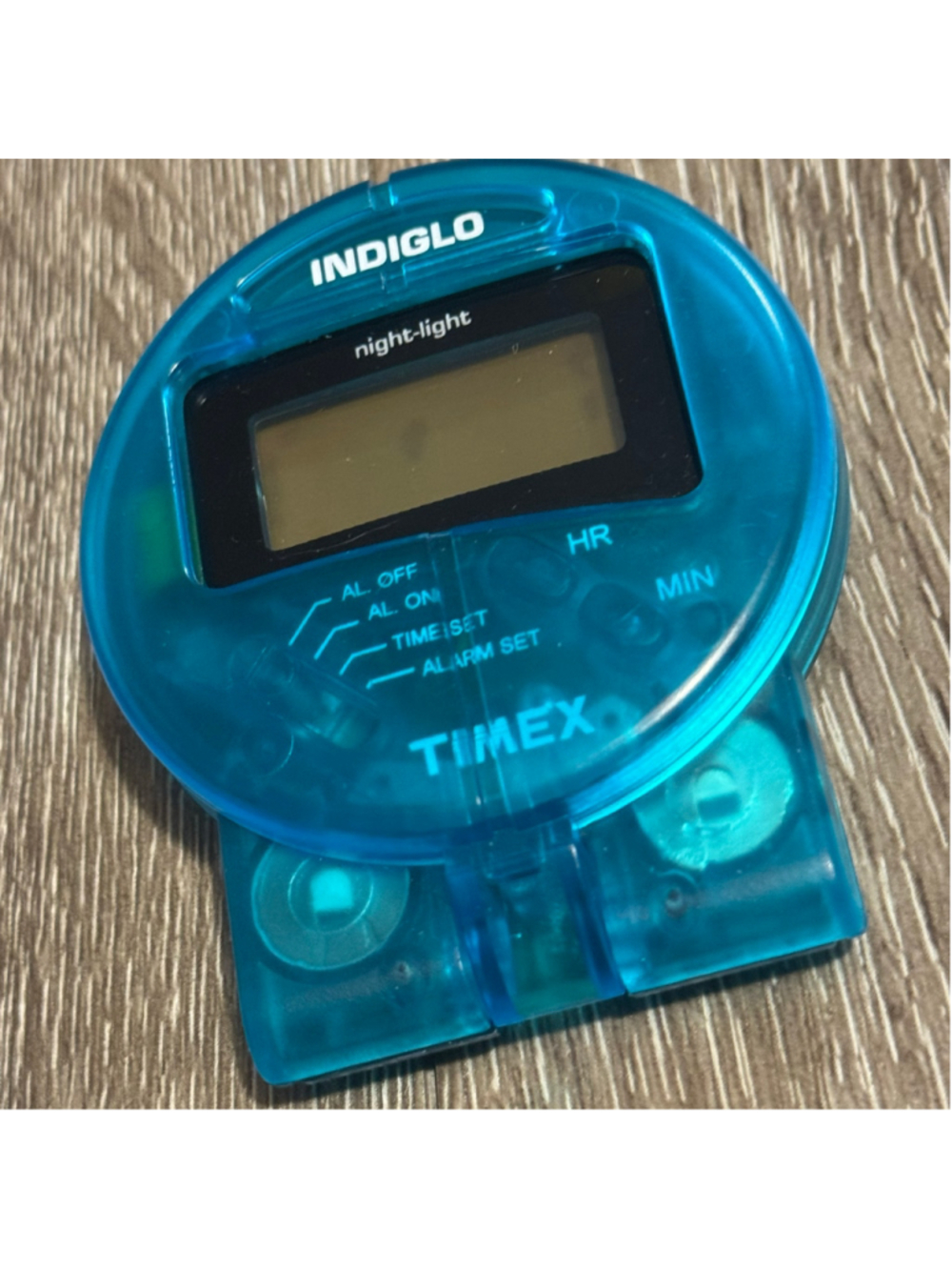 Vtg Y2k Timex Indiglo Digital Travel Alarm Clock One Size Blue - Picture 3 of 8